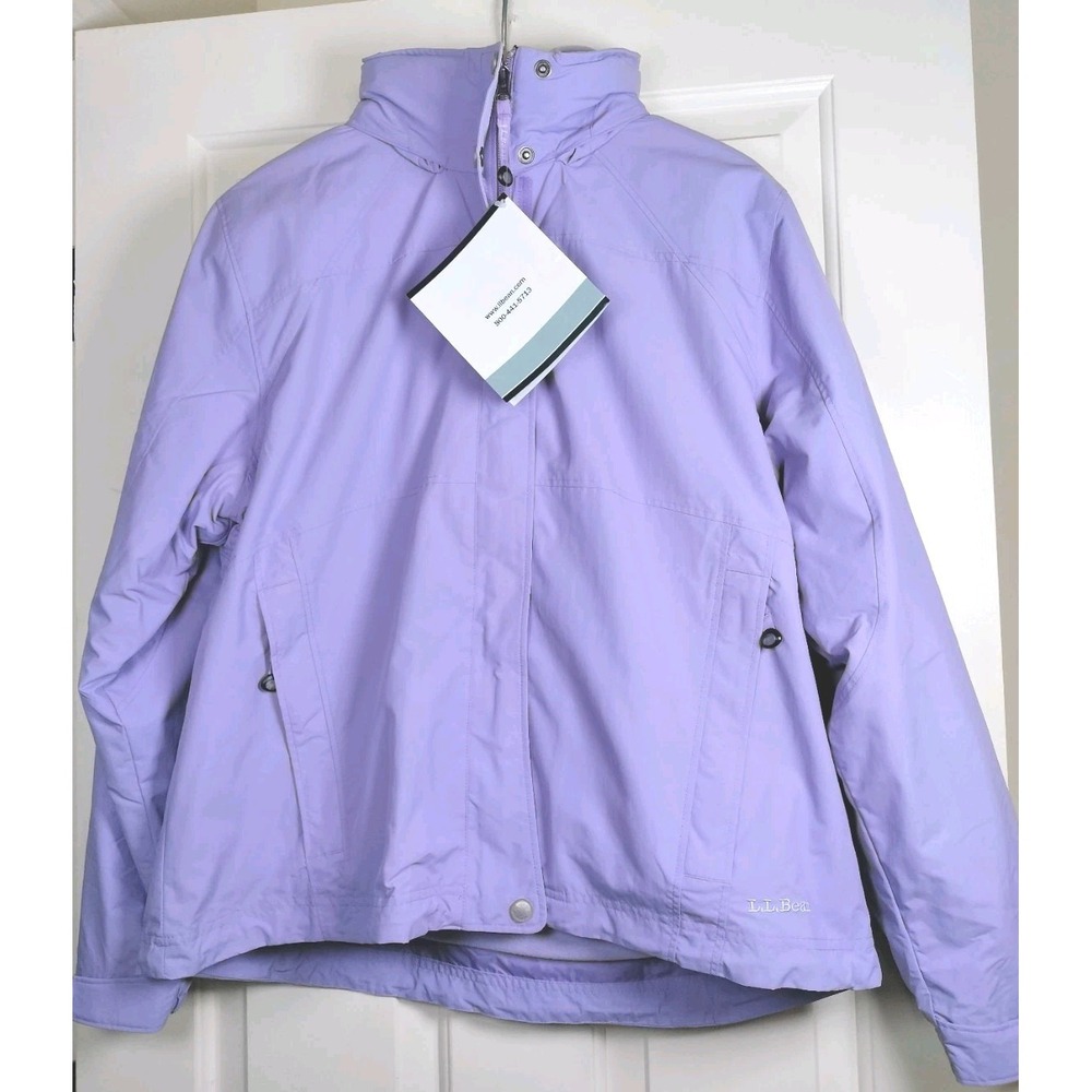 NWT L.L. Bean Women's 3-in-1 Jacket System Purple Winter Weatherproof Size L Reg